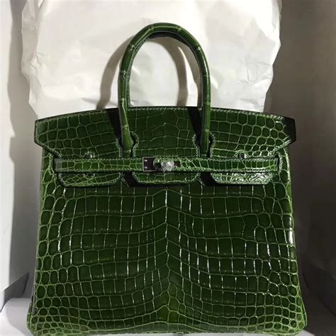 hermes grey birkin|hermes green crocodile bag.